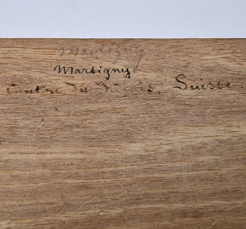 Martigny Schweiz miniatyrmålning på skrin - 5