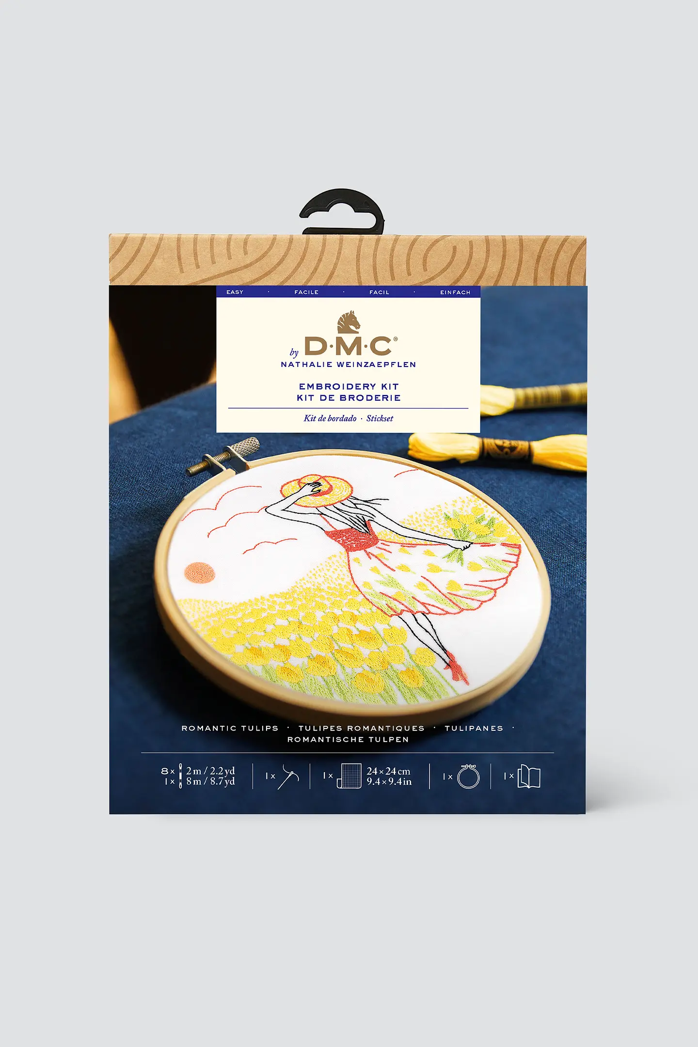 DMC Broderikit Romantic Tulips Ø 14,5 cm  - 4