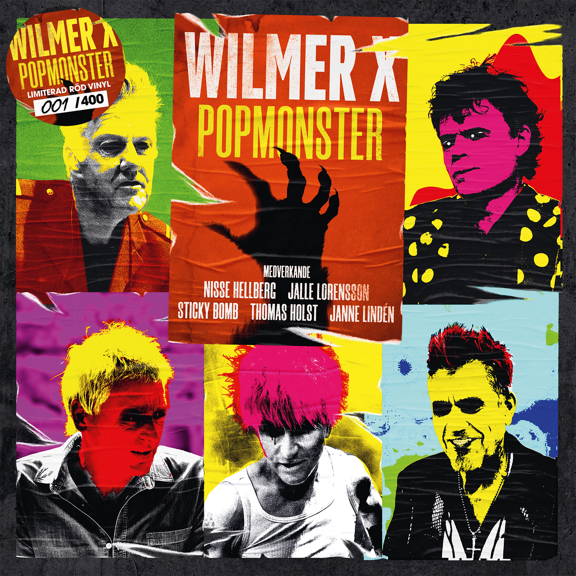 WILMER X - POPMONSTER (RED VINYL LP) SIGNED! - 3