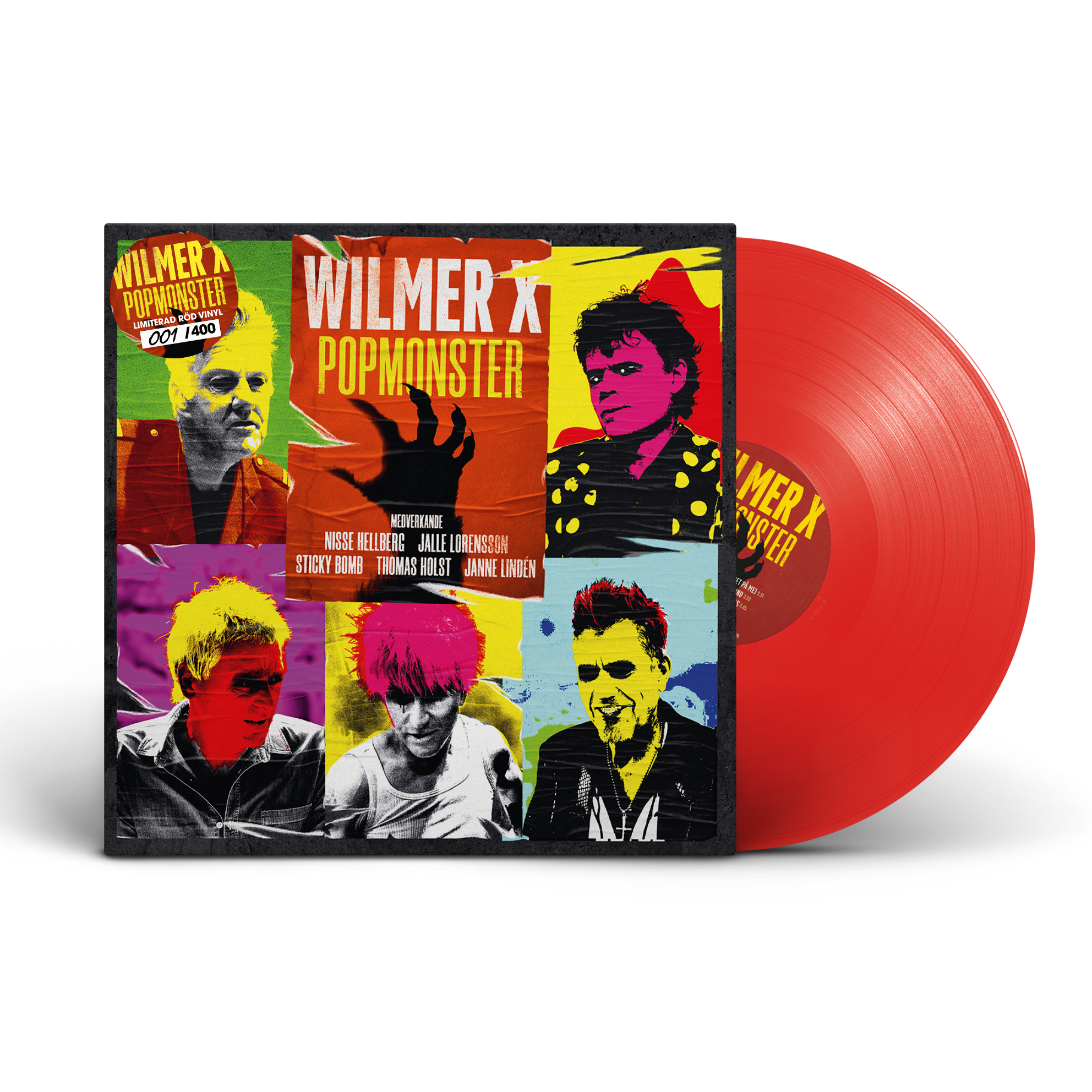 WILMER X - POPMONSTER, RED VINYL LP BUNDLE - SIGNERAD! - 2