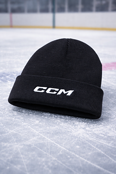 CCM Team Cuffed Beanie Black - One Size