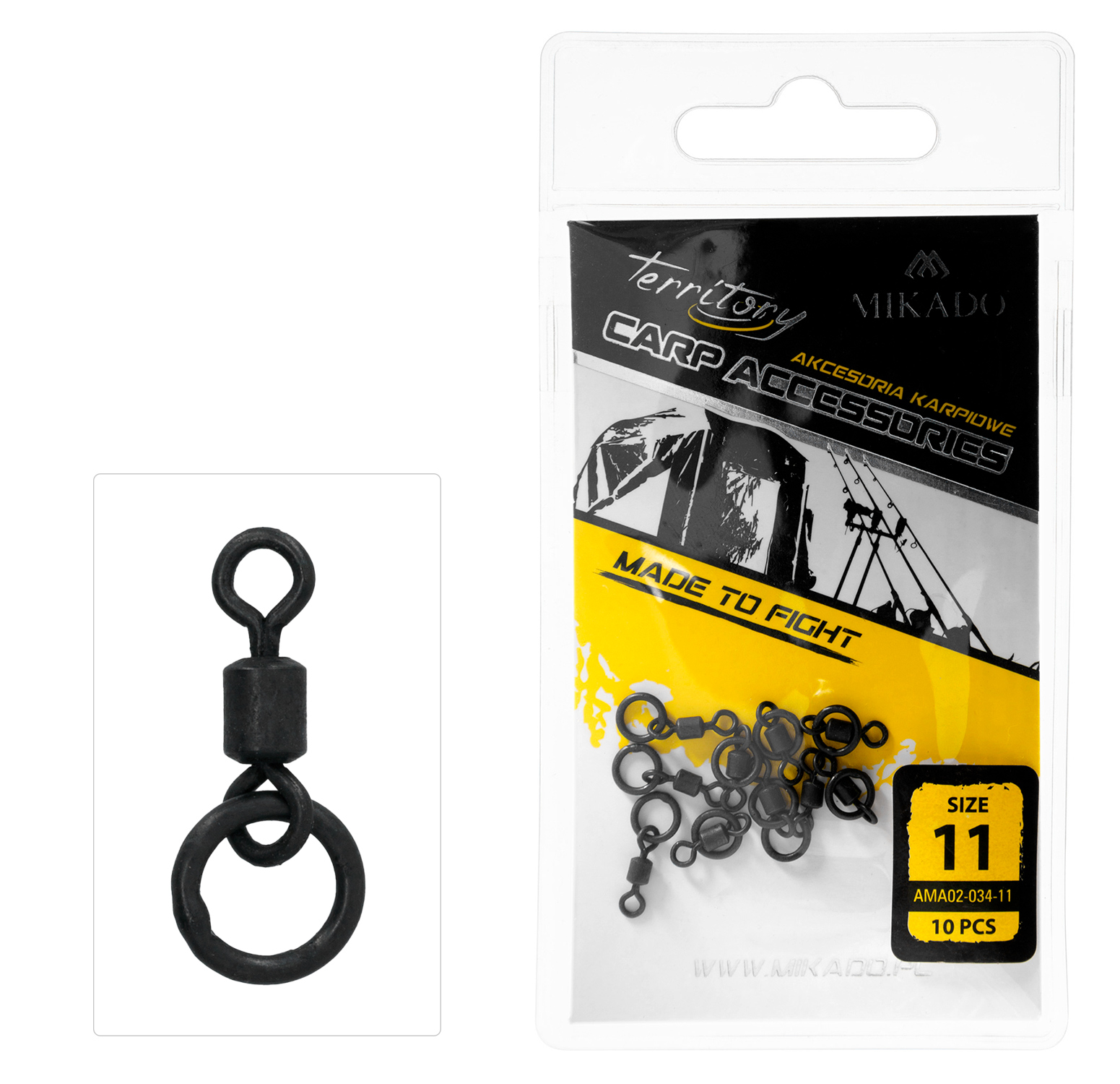 mikado roller swivel is a spool with ring for carp fishing with. fits safety clips