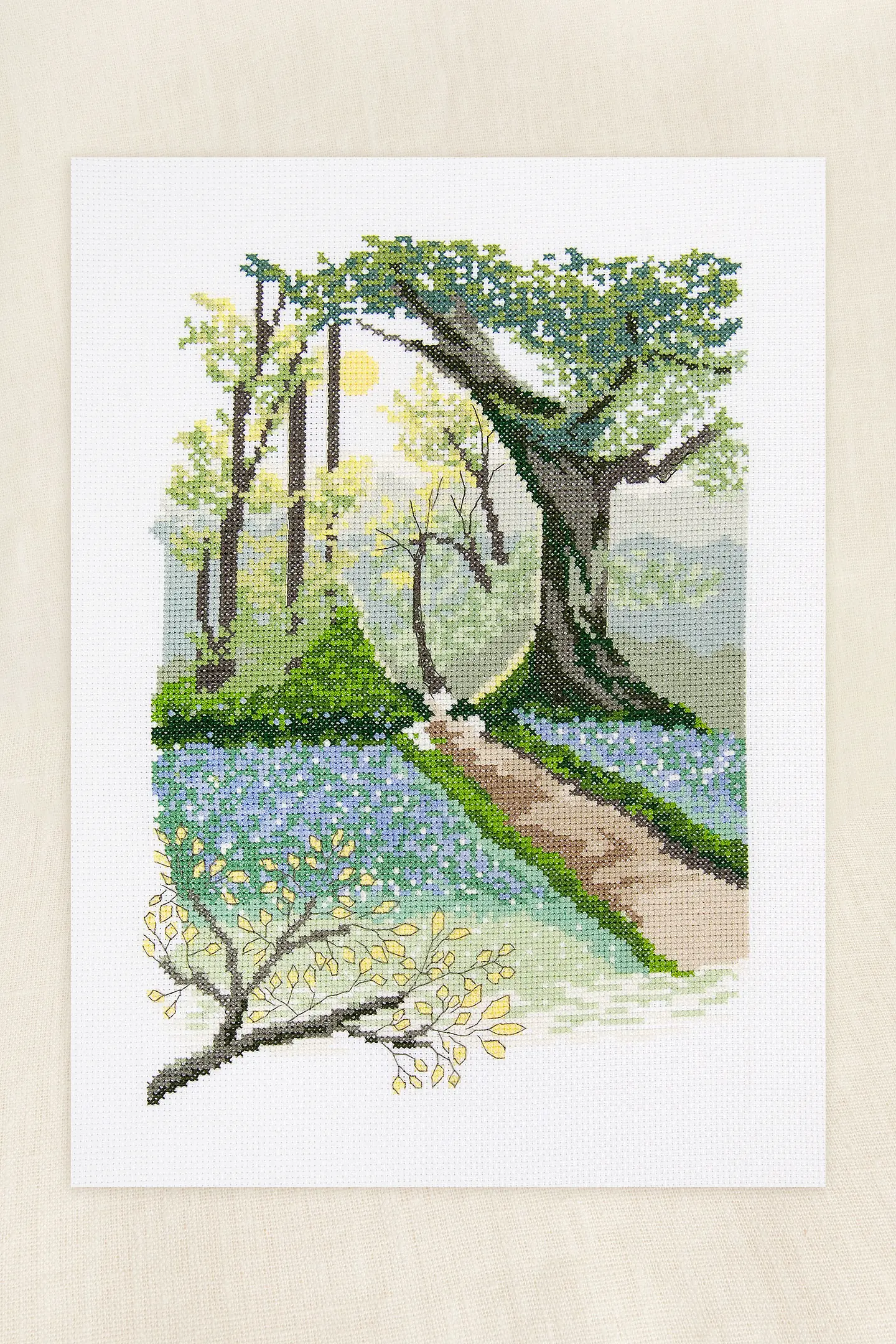 DMC Korsstygnskit Spring 29 x 20 cm - Aida 5,5/14 ct
