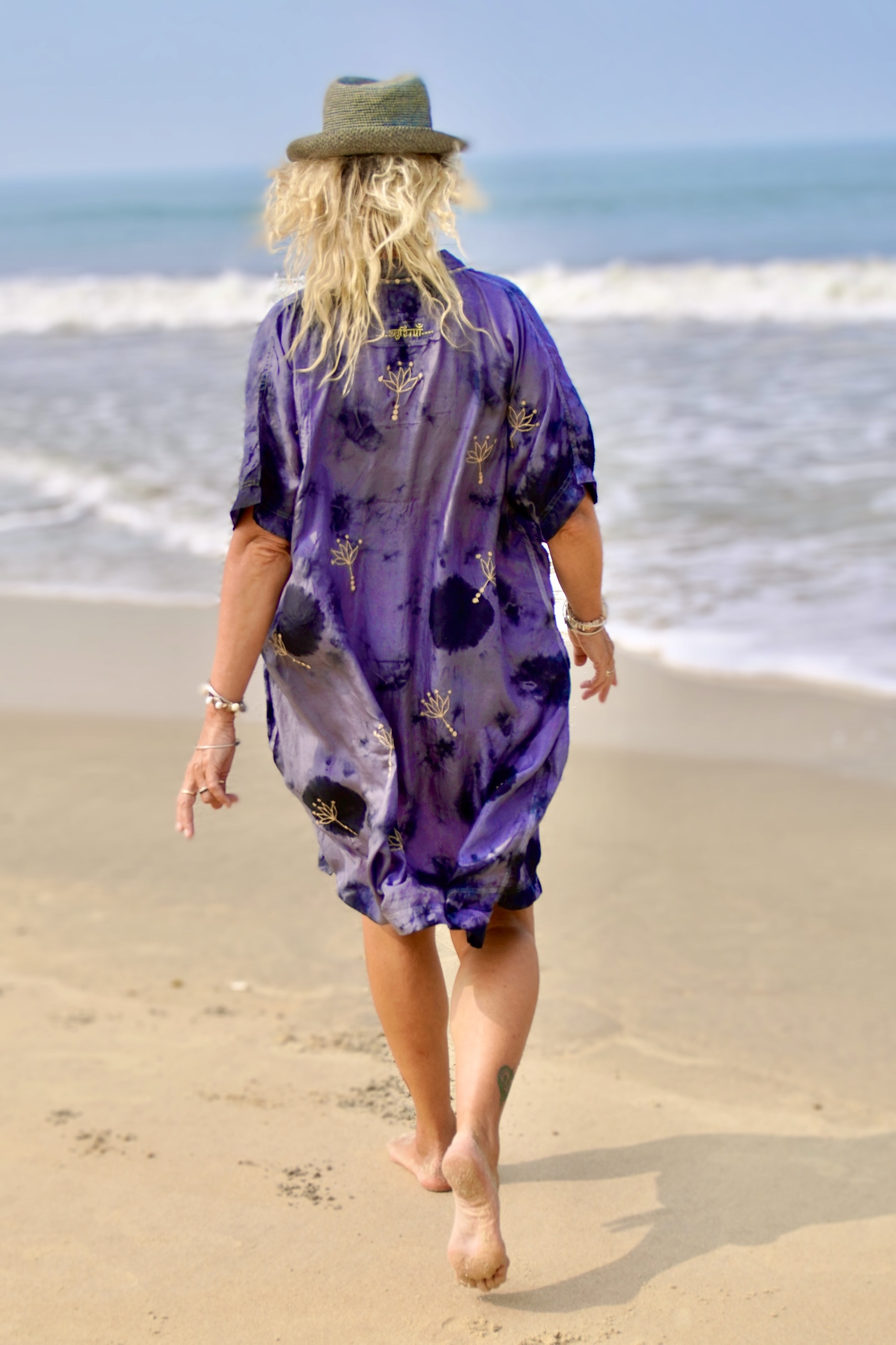 lotus silk dress Pure Lotus Fiber Silk Minimal Relaxed Dress  Whakato