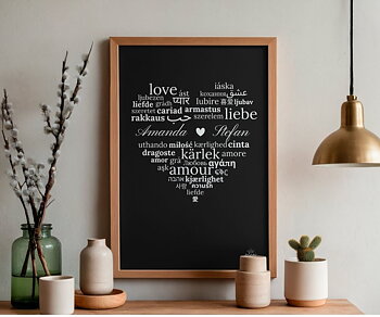 Poster - Kärlek med eget namn