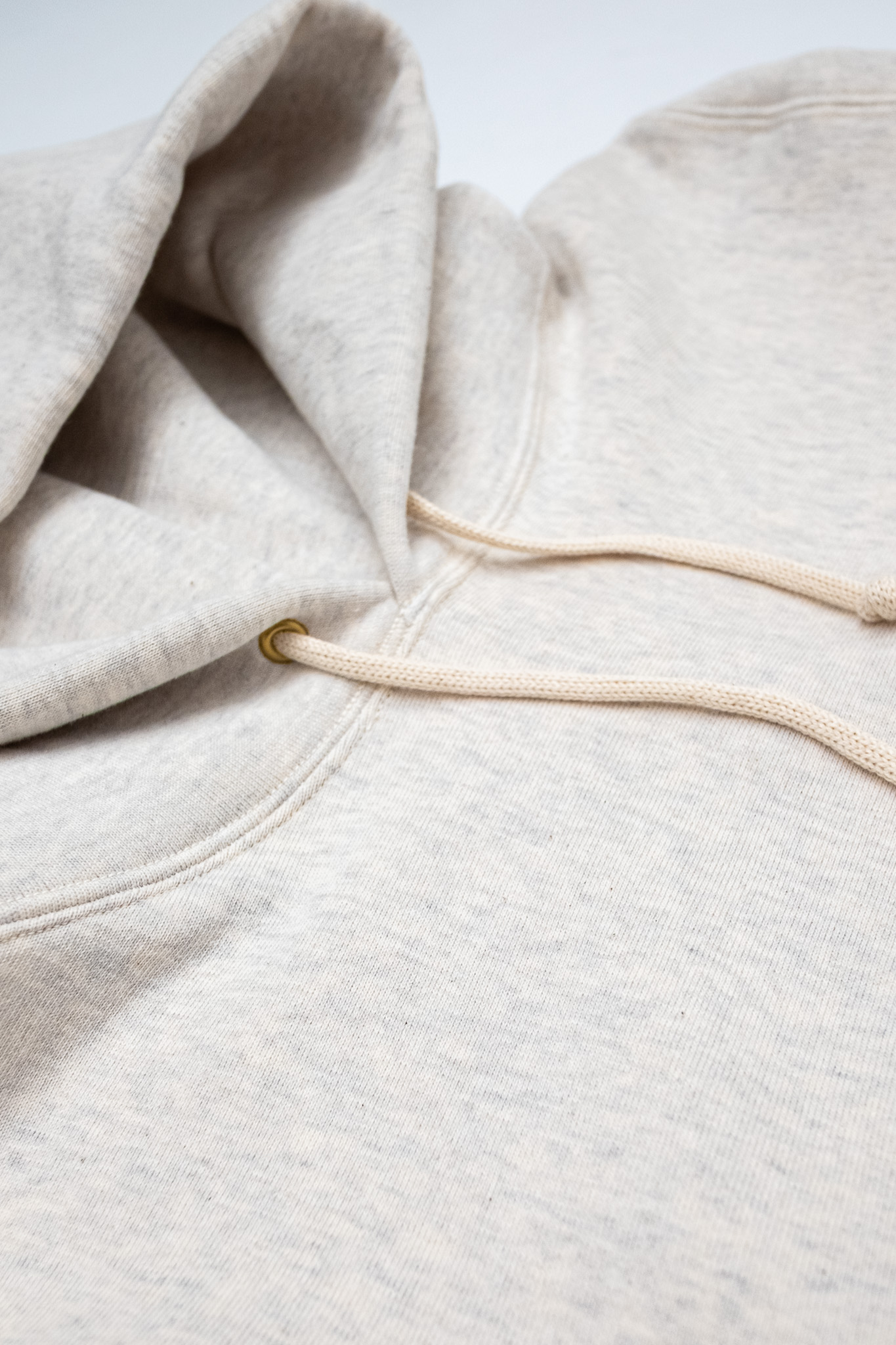 Warehouse & Co - Lot 484 Plain Hooded Sweatshirt Oatmeal - 4