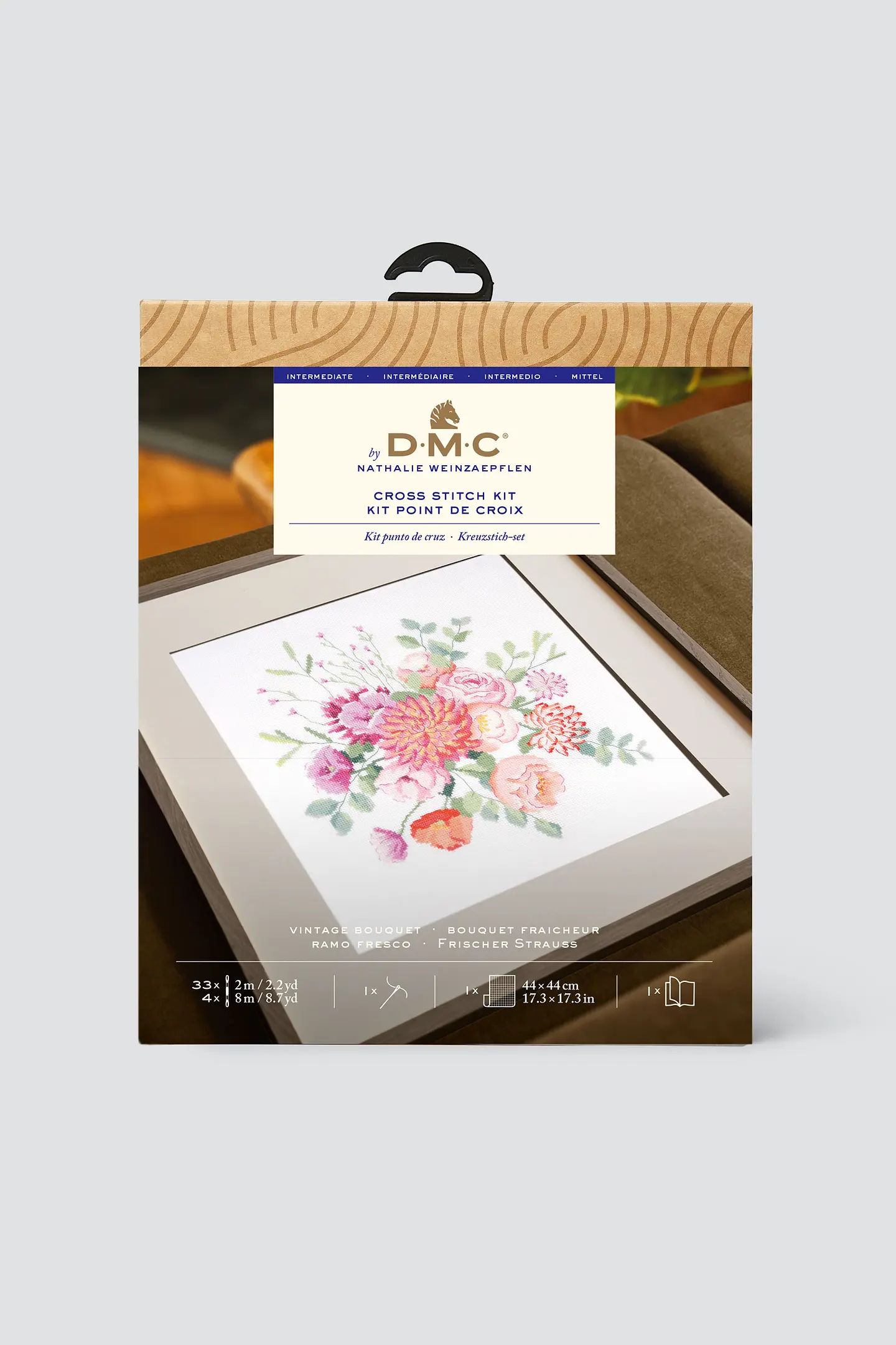 DMC Korsstygnskit Vintage Bouquet 28,5 x 28,2 cm - Aida 5,5/14 ct - 2