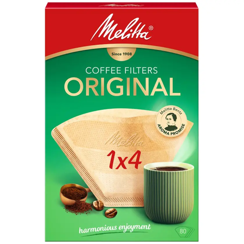 Kaffefilter 1x4 oblekta 80st