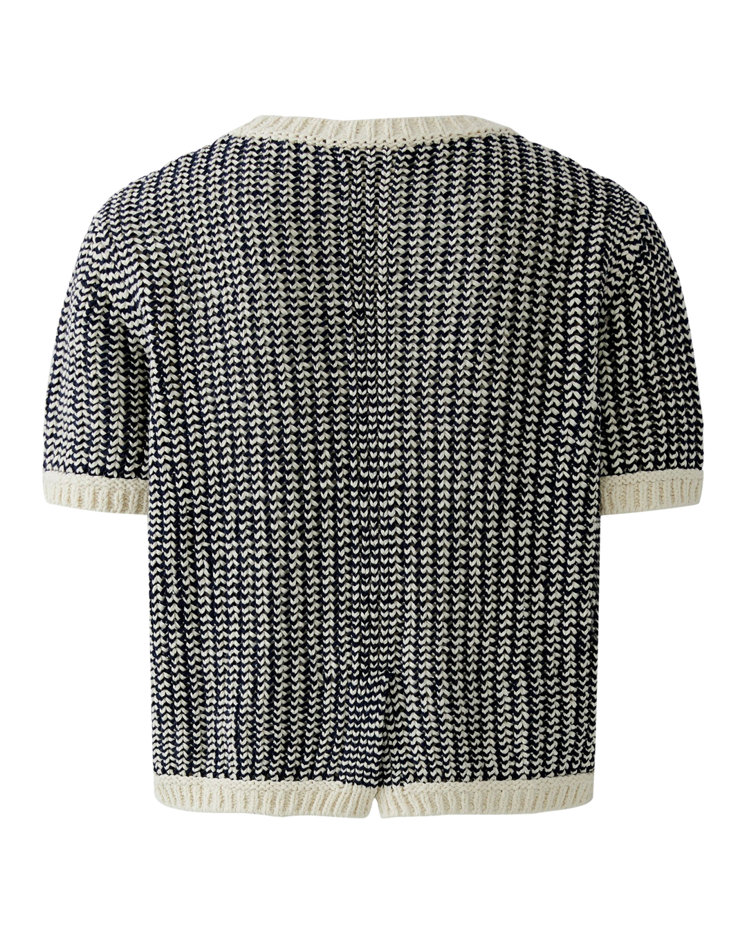 Jumper kort ärm blå/vit med vit bård - 2