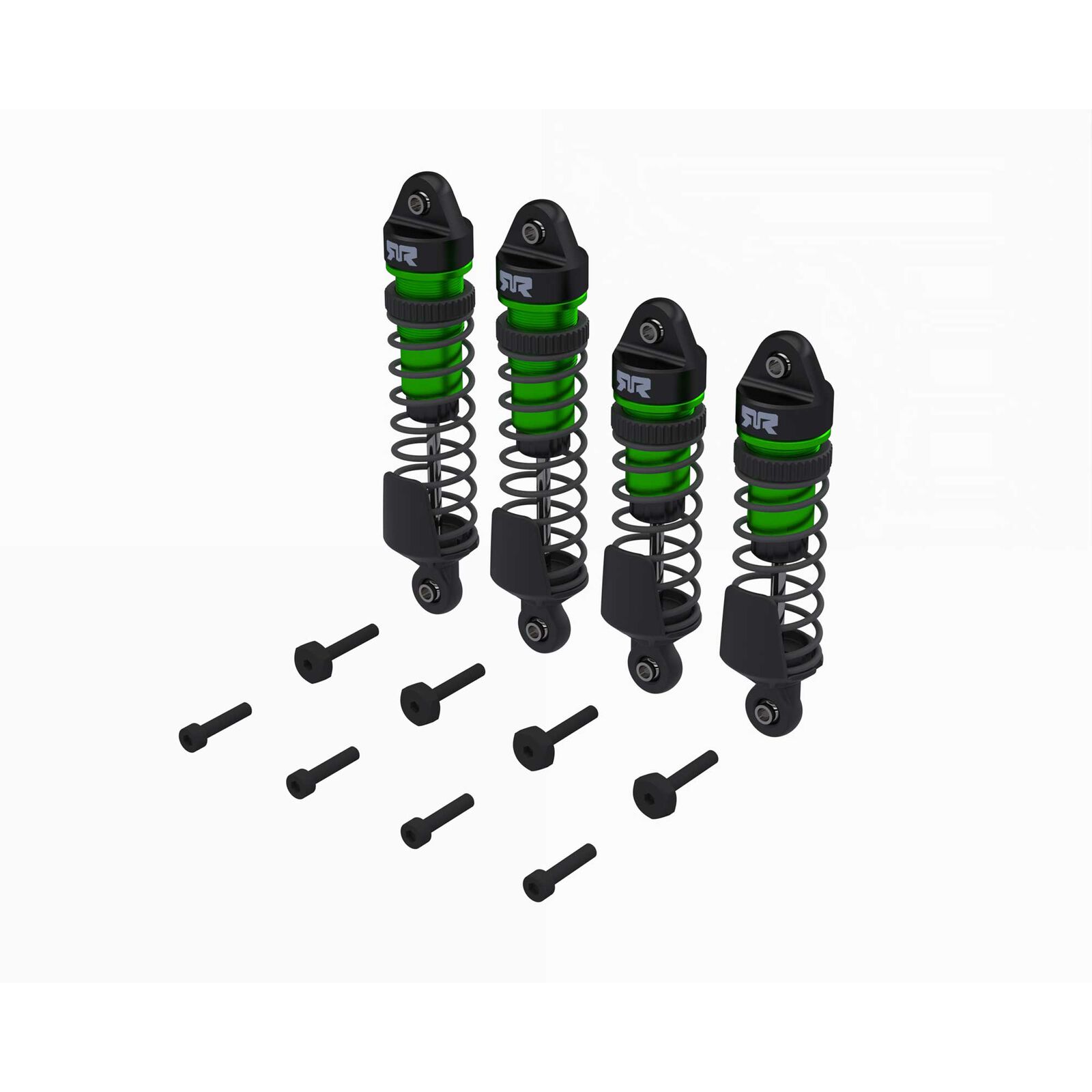 Arrma ARA-2763 Shock Set, Front/Rear Assembled, 1300cSt Oil, Green (4Pcs): MINI
