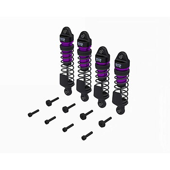 Arrma ARA-2762 Shock Set, Front/Rear Assembled, 700 cSt Oil, Purple (4Pcs): MINI