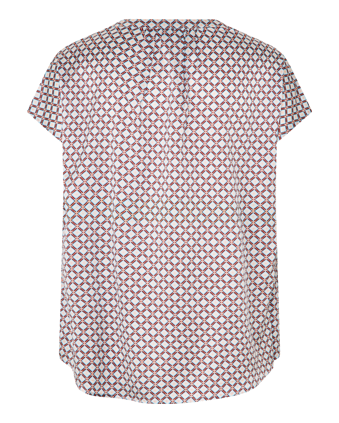 Blus Ann kort ärm mönstrad rosa/blå - 2