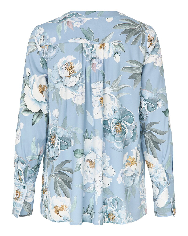 Blus Jennifer ljusblå blommig