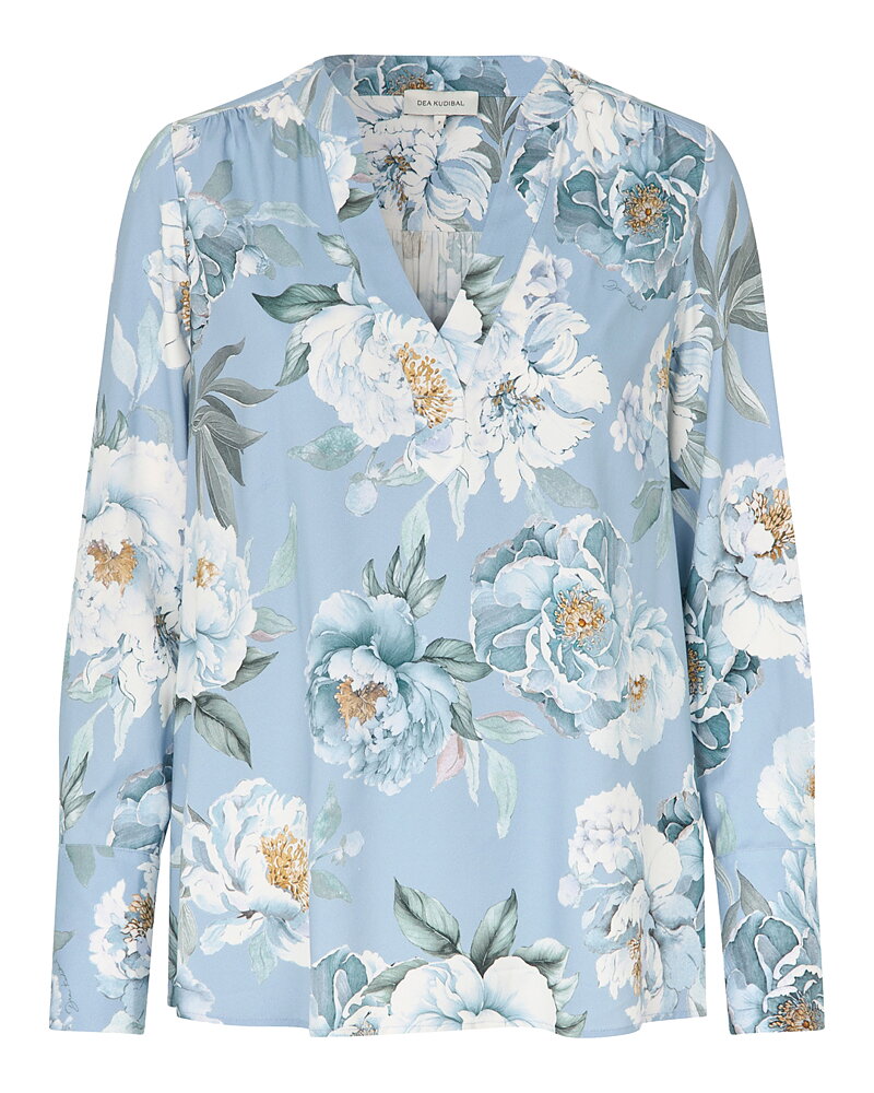 Blus Jennifer ljusblå blommig