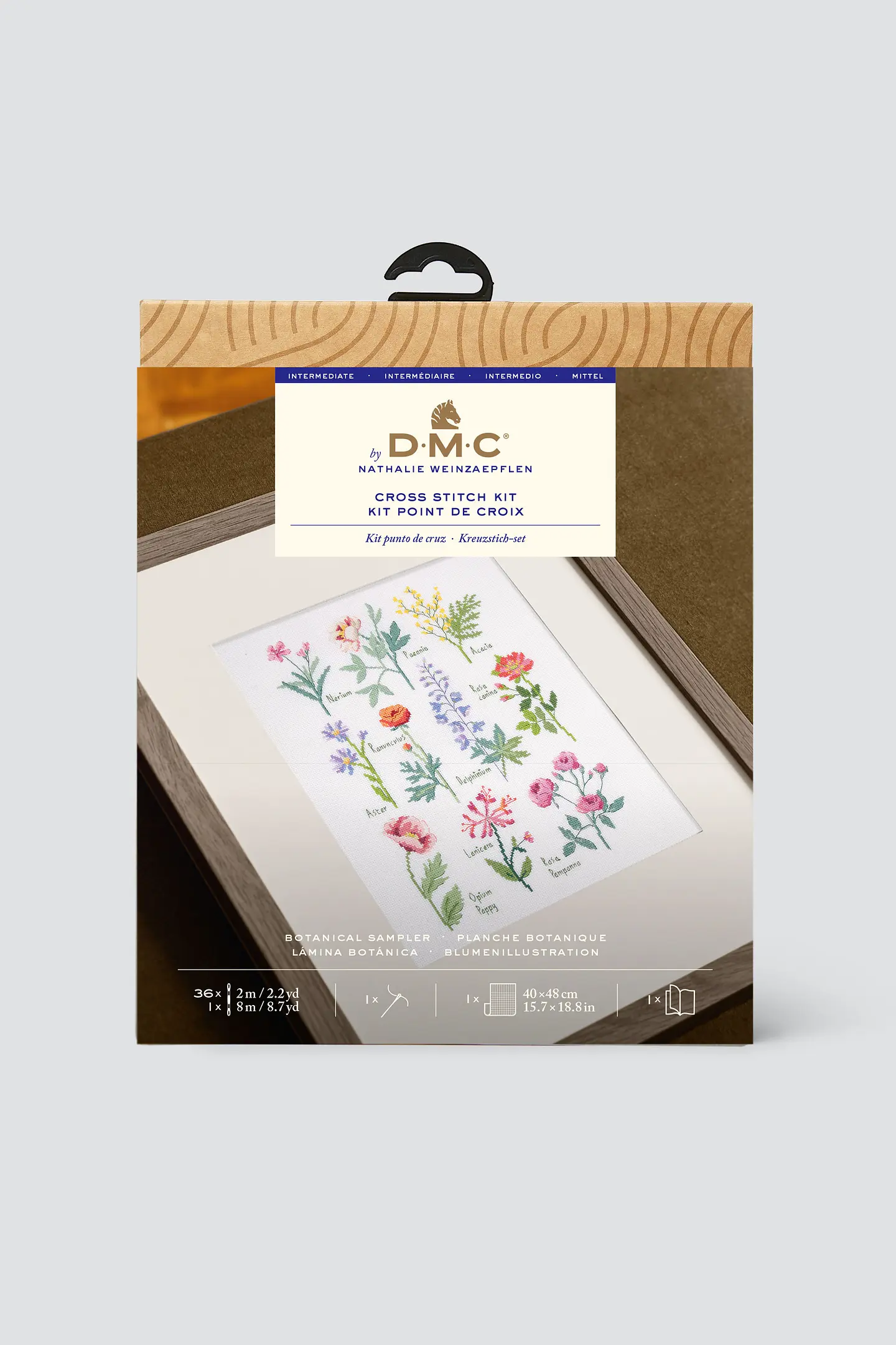 DMC Korsstygnskit Botanical Sampler 23 x 33,5 cm - Aida 5,5/14 ct - 3