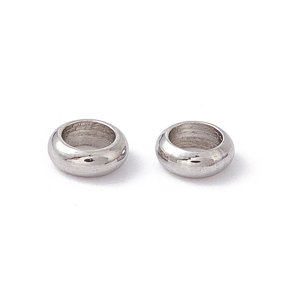 Rondellpärla 3 mm rostfritt stål 50 st - 2