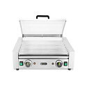 Korvgrill 11 rullar 2 zoner, med glaslock