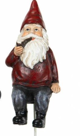 Tomte med pipa stick 