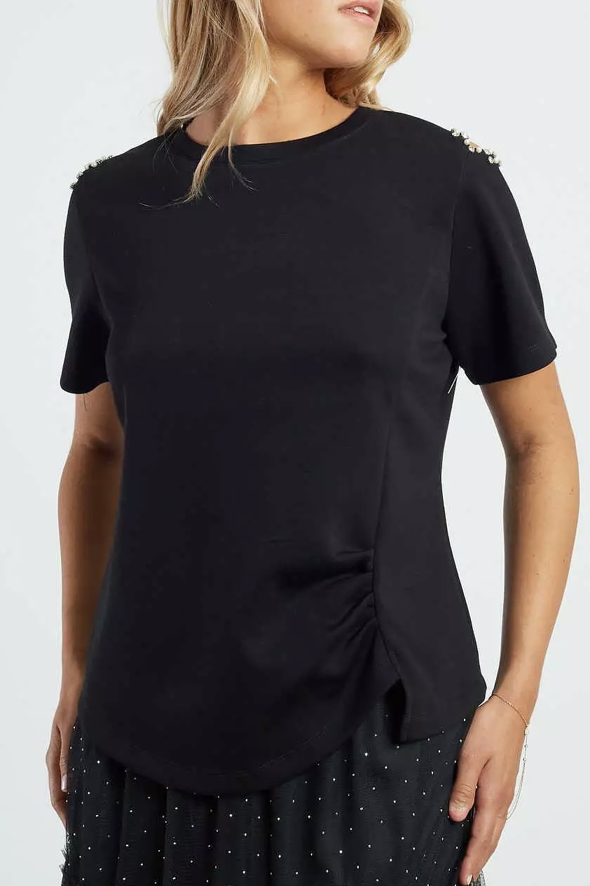 Derhy  - Camille T-Shirt Black - 5