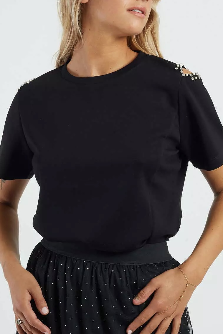 Derhy  - Camille T-Shirt Black - 3
