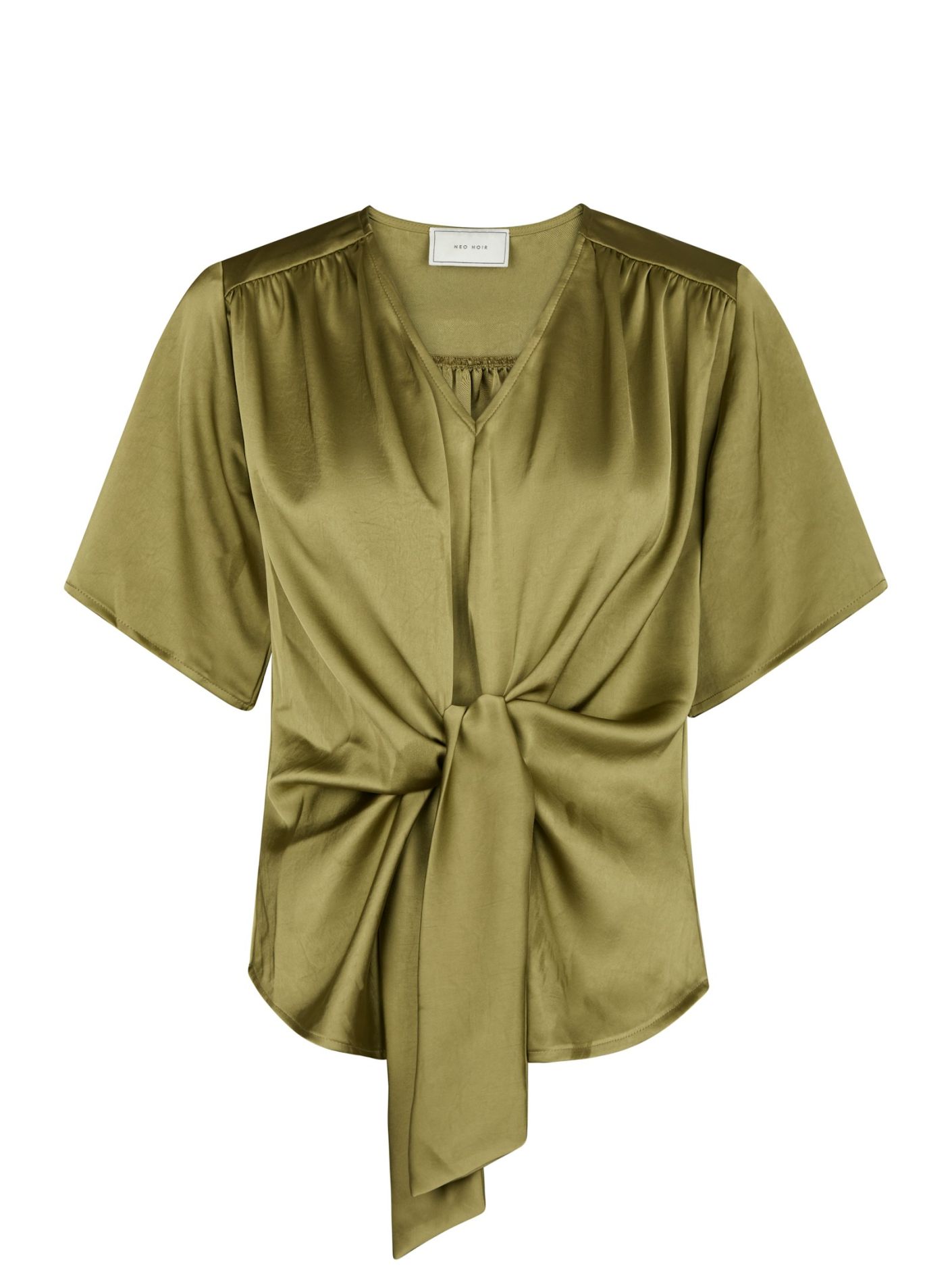 Neo Noir - Casadia Heavy Sateen Blouse Sage Green - 6