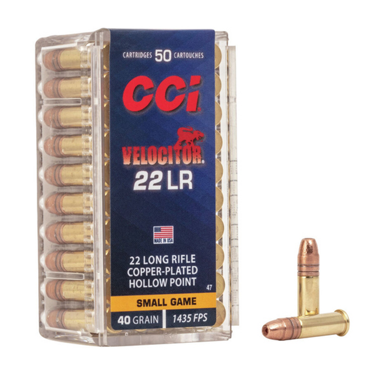 CCI Rimfire Ammunition 22 LR Velocitor CP HP 40gr