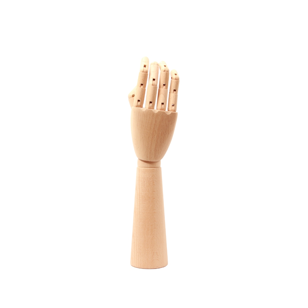 Wooden hand with movable fingers, 35 cm - 2