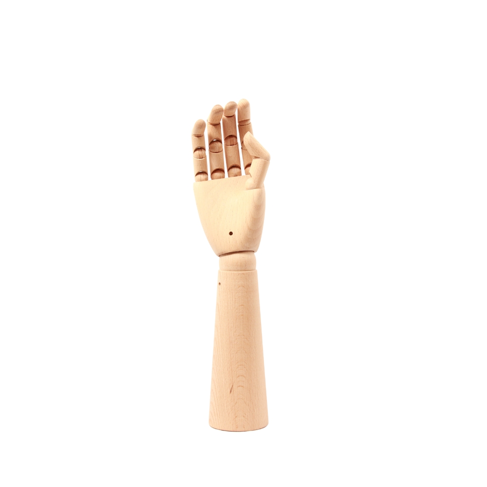 Wooden hand with movable fingers, 35 cm - 3