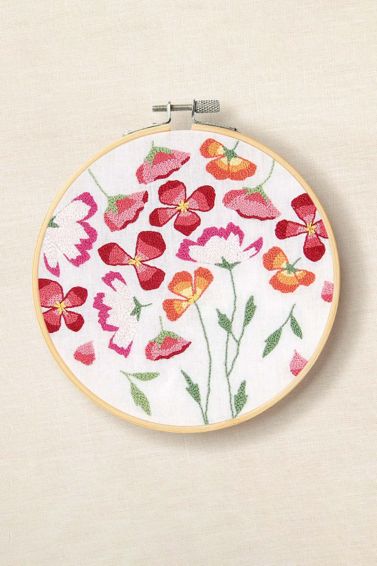 DMC Punch Needle Kit Spring Poppies Ø 14,5 cm 