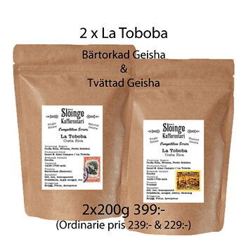 2 x La Toboba (Geisha), Costa Rica, 2x200g      NYHET!