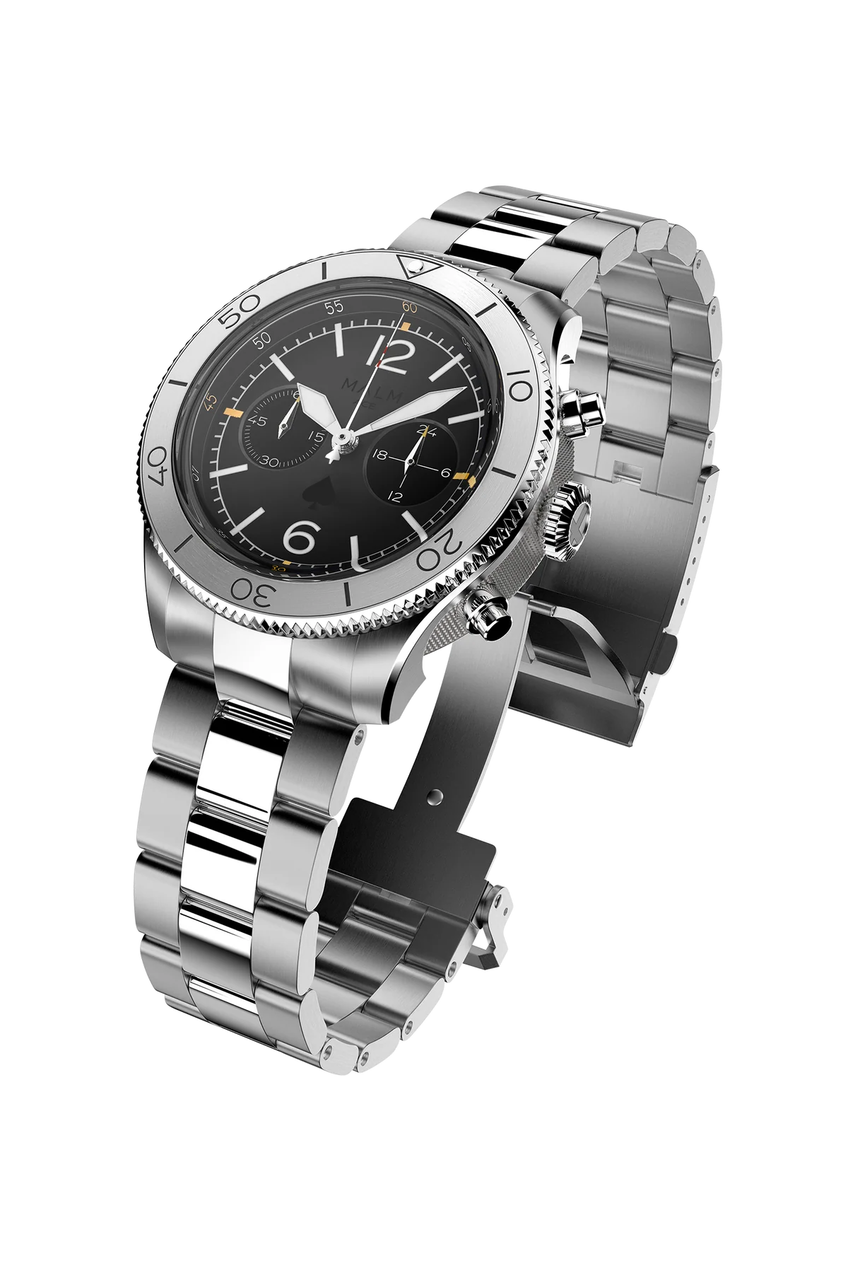 MALM ACE Black Silver Chronograph MW-ACE44bs - 2