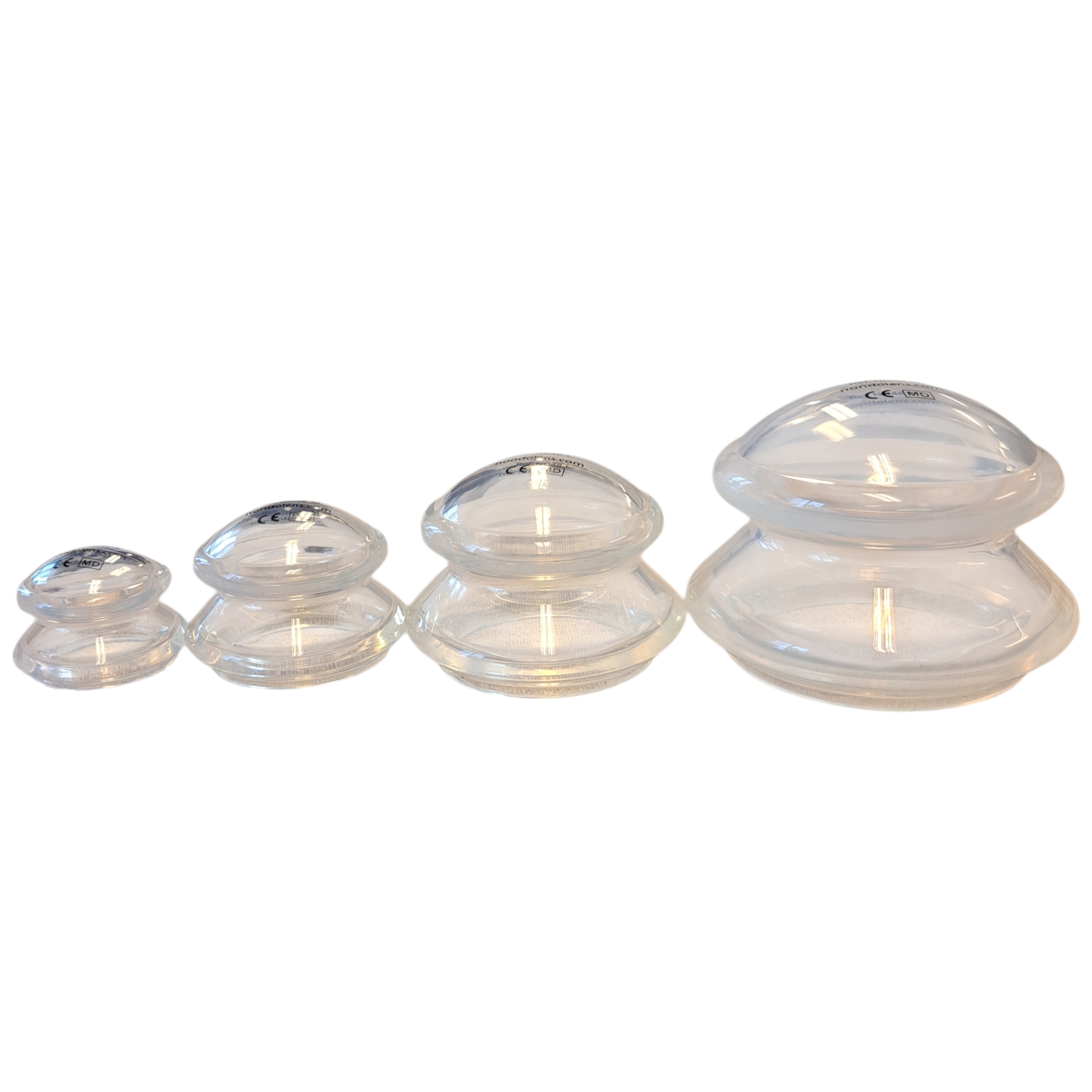 Silicone Cupping Jars - transparent (4 per pack) - 2