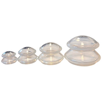 Silicone Cupping Jars - transparent (4 per pack)
