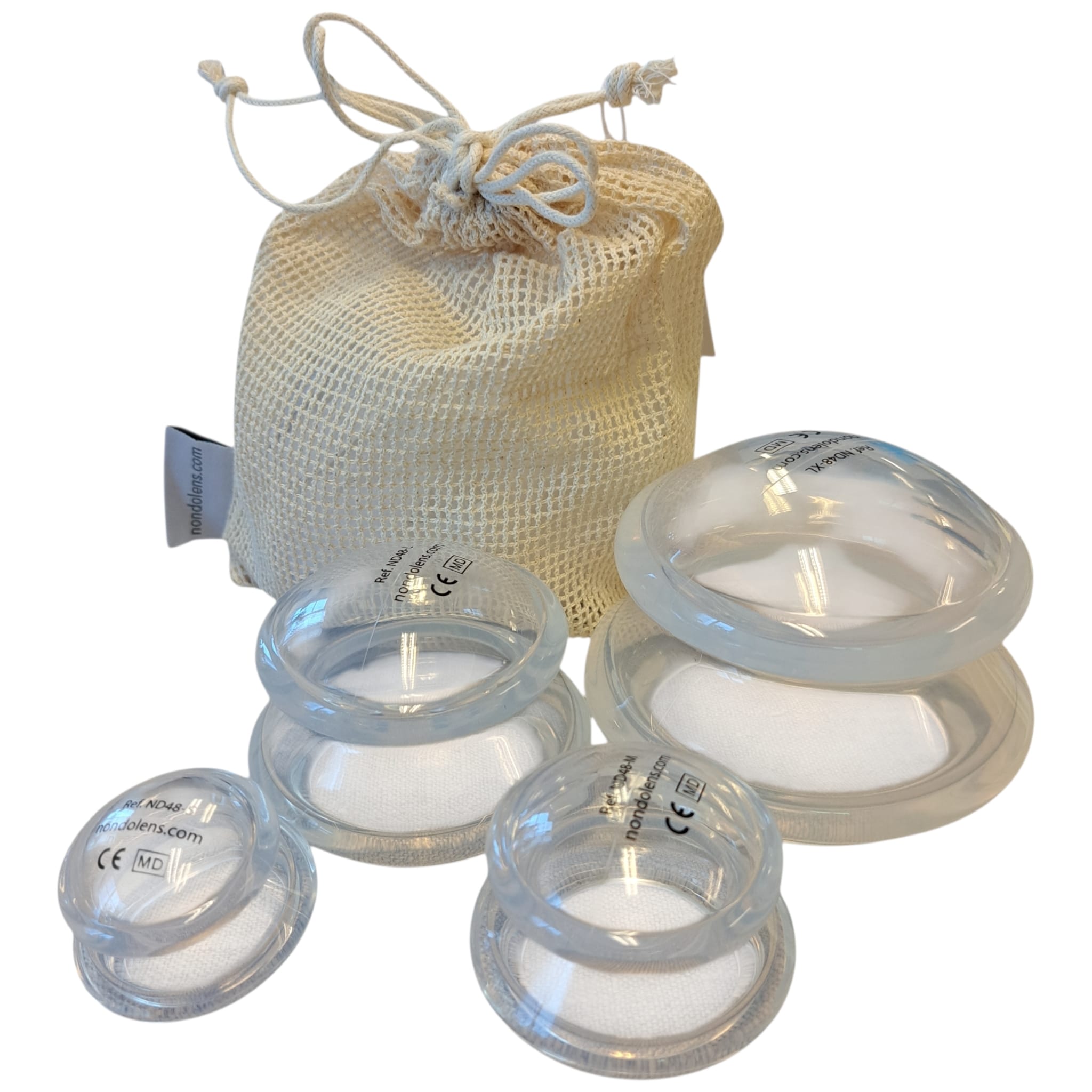 Silicone Cupping Jars - transparent (4 per pack)