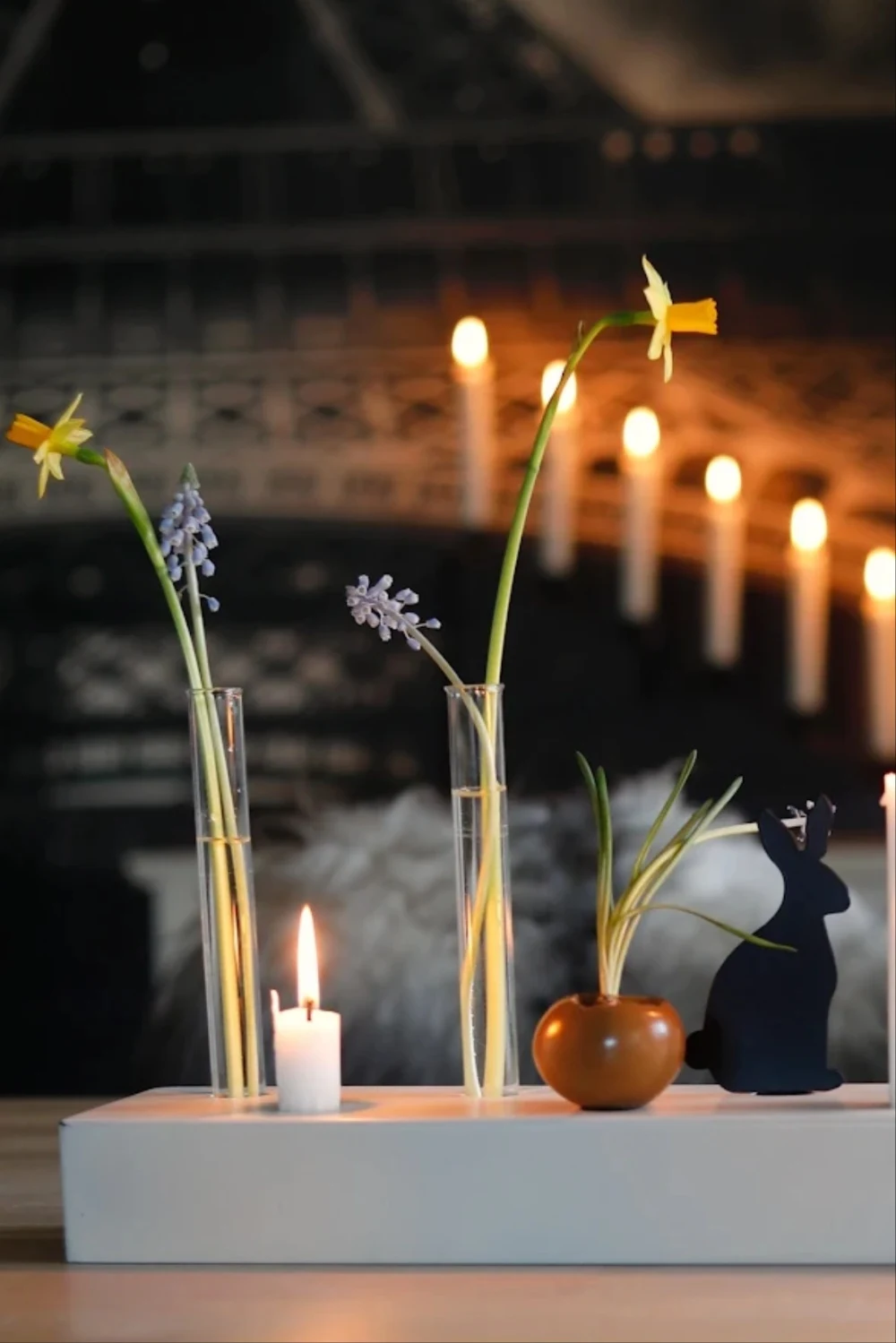 Glass tube - Vase to candleholder - 1 pcs