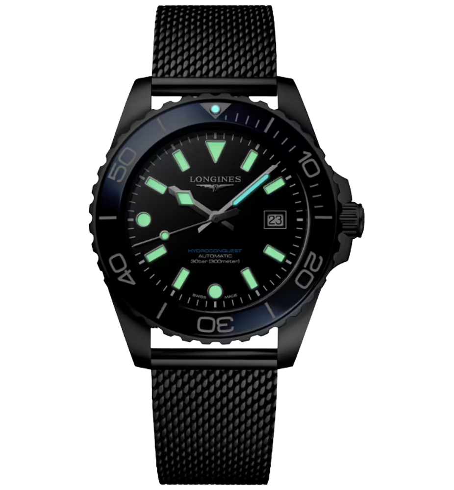 L3.788.4.90.6 Longines Hydroconquest 42 blå och svart