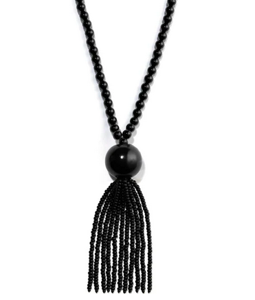 Black Tassel Necklace