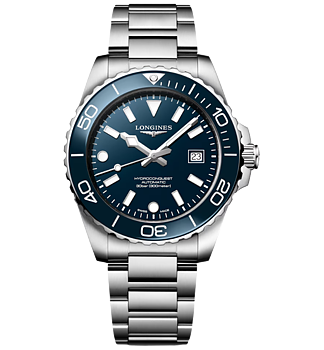 L3.788.4.96.6 Hydroconquest i 42 mm med blå urtavla från Longines