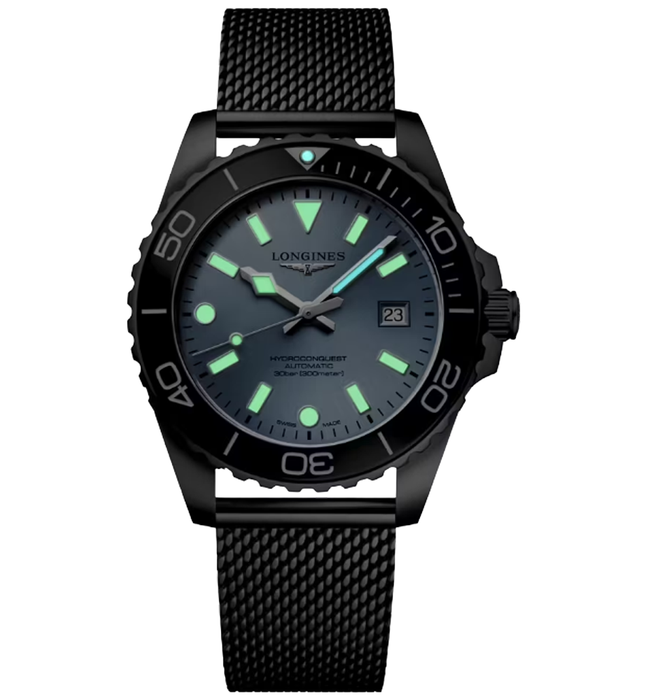L3.788.4.99.6 Hydroconquest i 42 mm med isblå urtavla från Longines