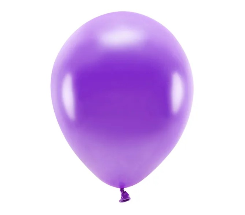 Ballonger metallic 30 cm - Lila ECO (10-pack)