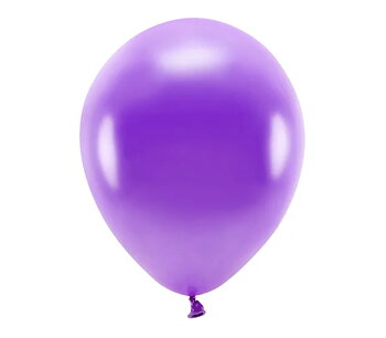 Ballonger metallic 30 cm - Lila ECO (10-pack)
