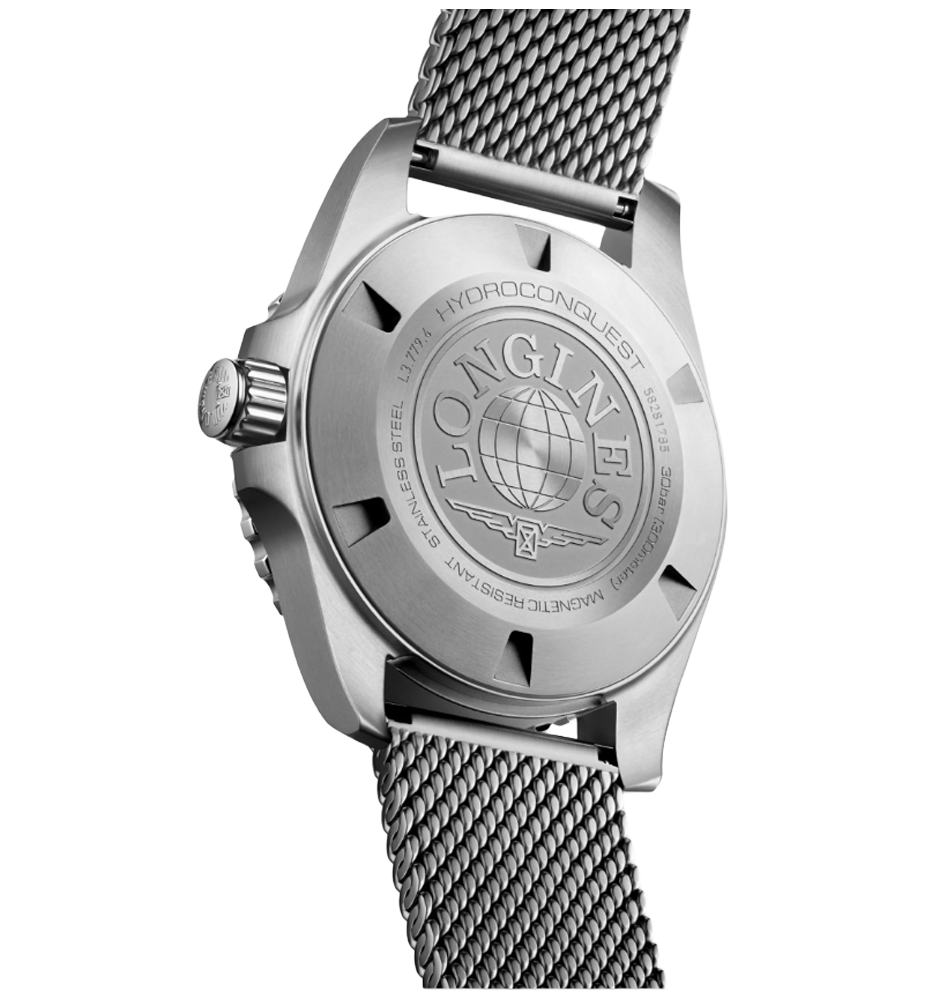 L3.779.4.99.6 Hydroconquest i 39 mm med isblå urtavla från Longines bakboett