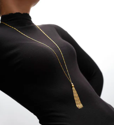 Gold Tassel Necklace