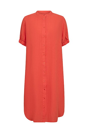MMArleth SS Linnen Dress Spicy Orange