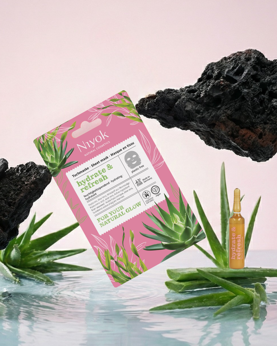 Aloe Vera och fukt med Niyok Moisturising Sheet Mask - Hydrate & Refresh