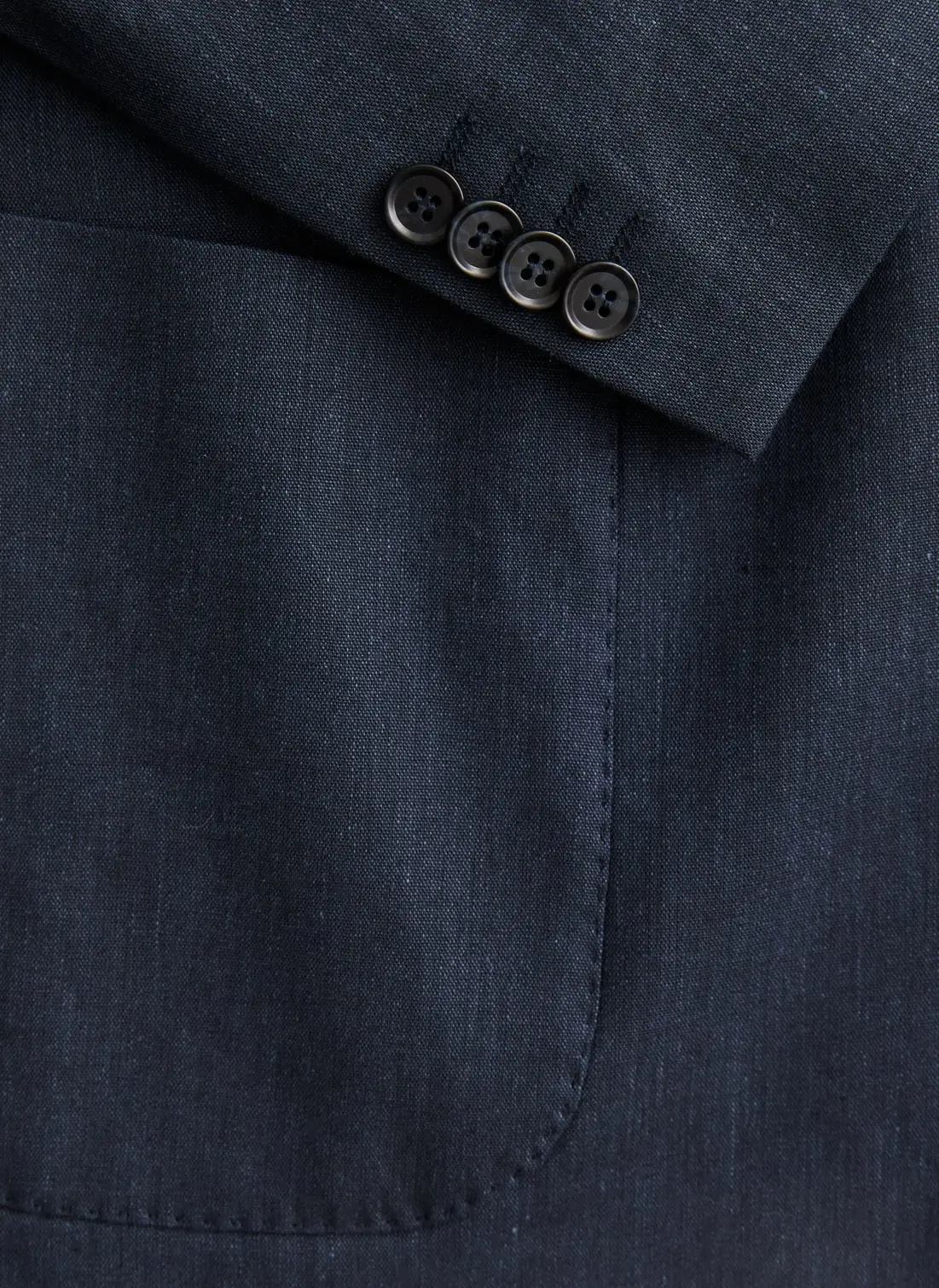 Morris - Linen Suit Jkt - Navy - 4