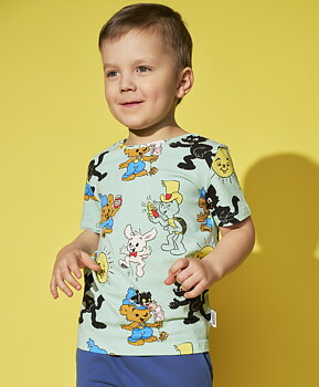 T-shirt Bamse kompisar - Mint