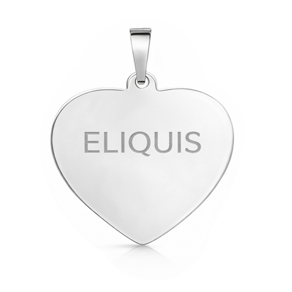 Eliquish sydän korut suuri Sterling Silver