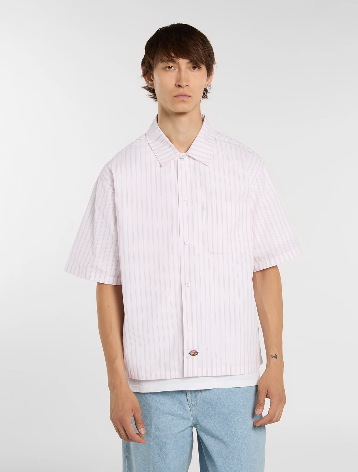 Dickies Venedocia Kortärmad Randig Skjorta  White