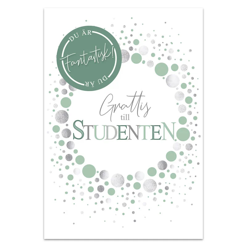 Kort dubbelt - Grattis till studenten